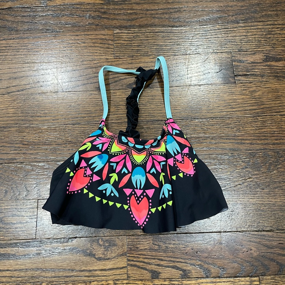 SO Girls Colorful swim top size 10